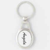 Persoonlijke zwarte en witte poolpunten sleutelhanger (Voorkant)