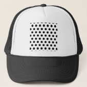 Persoonlijke zwarte en witte poolpunten trucker pet (Voorkant)