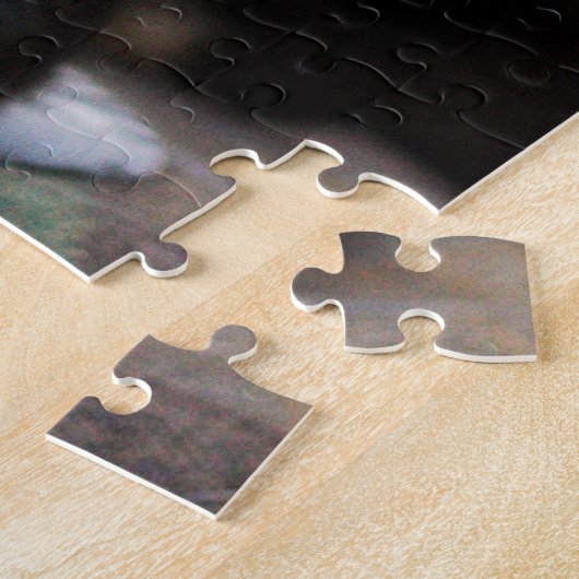 Persoonlijke zwarte en witte rand collie legpuzzel (Zijkant)