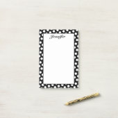 Persoonlijke Zwarte en Witte Stippen Post-it® Notes (Op bureau)