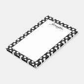 Persoonlijke Zwarte en Witte Stippen Post-it® Notes (Schuin)
