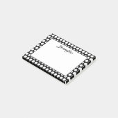 Persoonlijke Zwarte en Witte Stippen Post-it® Notes (Schuin)