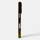 Persoonlijke Zwarte Geel Gouden Wervelingen Textuu Case-Mate iPhone Case (Achterkant / Rechts)