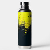 Persoonlijke Zwarte & Gele Waterfles (Rechts)