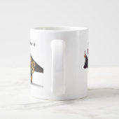 Persoonlijke Zwarte Gouden Afstudeermok Grote Koffiekop (Achterkant)