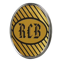 Persoonlijke zwarte & gouden golfbalmarkering
