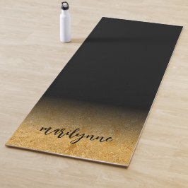Persoonlijke Zwarte Gouden Oefenmat Yogamat