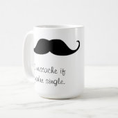 Persoonlijke zwarte handlebar Mustache Stache-Mok Koffiemok (Voorkant links)