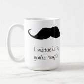 Persoonlijke zwarte handlebar Mustache Stache-Mok Koffiemok (Links)