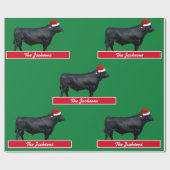 Persoonlijke zwarte hoek en kerstmis cadeaupapier (Vlak)