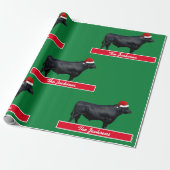 Persoonlijke zwarte hoek en kerstmis cadeaupapier (Uitgerold)