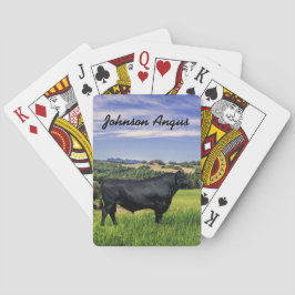 Persoonlijke zwarte hoek pokerkaarten