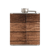 Persoonlijke Zwarte Hout Heupfles (Achterkant)