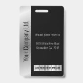 Persoonlijke zwarte ID van de werknemer van het be Badge (Achterkant)