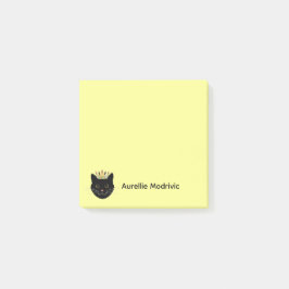 Persoonlijke Zwarte Kat Cute Post-it® Notes