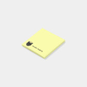 Persoonlijke Zwarte Kat Cute Post-it® Notes (Schuin)