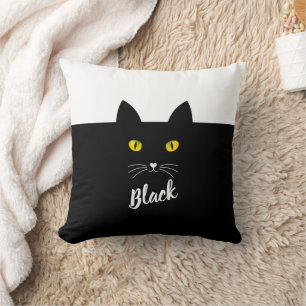 Persoonlijke Zwarte Kat Kussen, Cadeau voor Kat Li Kussen