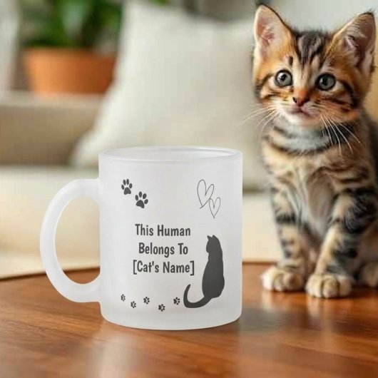 Persoonlijke Zwarte Kat Matglazen Mok