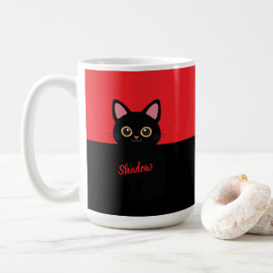 Persoonlijke Zwarte Kat Mok - Cadeau voor Kattenli