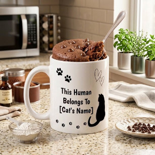 Persoonlijke Zwarte Kat Mokkop Koffiemok