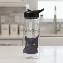Persoonlijke Zwarte Kat Naam Leuke Waterfles
