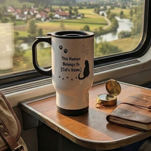 Persoonlijke Zwarte Katten Reisbeker