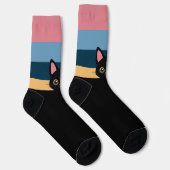 Persoonlijke Zwarte Katten Sokken Aangepaste Naam  (Rechts)