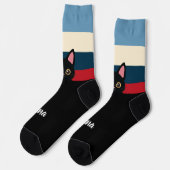 Persoonlijke Zwarte Kattensokken Op Maat Naam Kleu Sokken (Links)