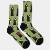 Persoonlijke Zwarte Kitty Kat Kerst  Sokken (Rechts)
