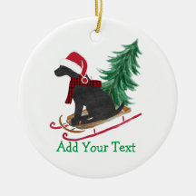 Persoonlijke Zwarte Lab Xmas slee