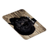 Persoonlijke zwarte-labfoto en naam van de hond magneet (Rechterzijde)