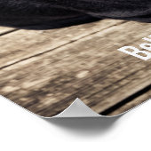 Persoonlijke zwarte-labfoto en naam van de hond poster (Hoek)