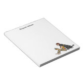 Persoonlijke zwarte labrador en mam lezen notitieblok (Schuin)