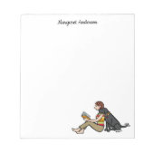 Persoonlijke zwarte labrador en mam lezen notitieblok (Voorkant)