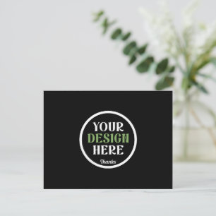 Persoonlijke Zwarte Logo QR Code Zakelijke Brandin Briefkaart