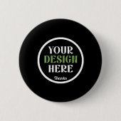 Persoonlijke Zwarte Logo QR Code Zakelijke Brandin Ronde Button 5,7 Cm (Voorkant)