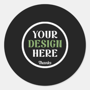 Persoonlijke Zwarte Logo QR Code Zakelijke Brandin Ronde Sticker