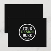Persoonlijke Zwarte Logo QR Code Zakelijke Merkide Briefkaart (Voorkant / Achterkant)