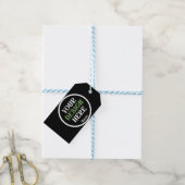 Persoonlijke Zwarte Logo QR Code Zakelijke Merkide Cadeaulabel (Met Touw)