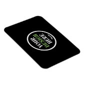 Persoonlijke Zwarte Logo QR Code Zakelijke Merkide Magneet (Rechterzijde)