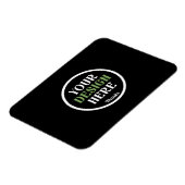 Persoonlijke Zwarte Logo QR Code Zakelijke Merkide Magneet (Linkerzijde)