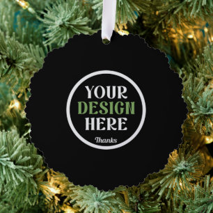 Persoonlijke Zwarte Logo QR Code Zakelijke Merkide Ornament Kaart