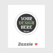 Persoonlijke Zwarte Logo QR Code Zakelijke Merkide Sticker (Vel)