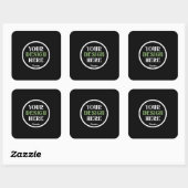 Persoonlijke Zwarte Logo QR Code Zakelijke Merkide Vierkante Sticker (Vel)