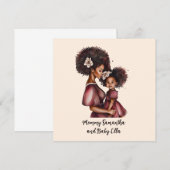 Persoonlijke Zwarte Moeder en Dochter (2) (Voorkant / Achterkant)