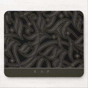 Persoonlijke Zwarte Obsidiaan Arabische Calligrafi Muismat