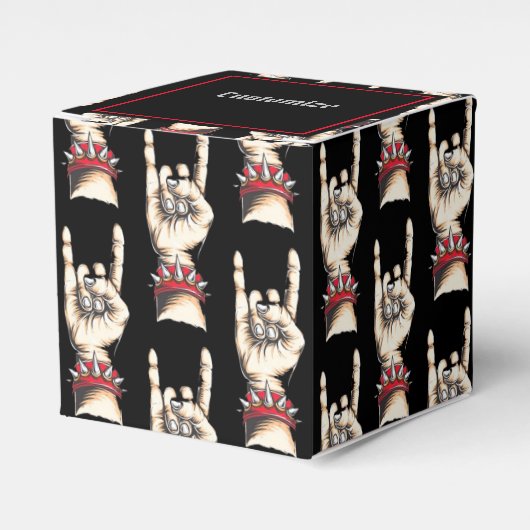 Persoonlijke zwarte paarden omhoog bedankdoosjes (Voorkant Zijde)