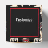 Persoonlijke zwarte paarden omhoog bedankdoosjes (Bovenkant)