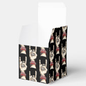 Persoonlijke zwarte paarden omhoog bedankdoosjes (Geopend)