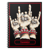 Persoonlijke zwarte paarden omhoog notitieboek (Voorkant)